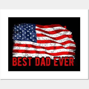 Best dad ever Father's day patriotic dad Posters and Art